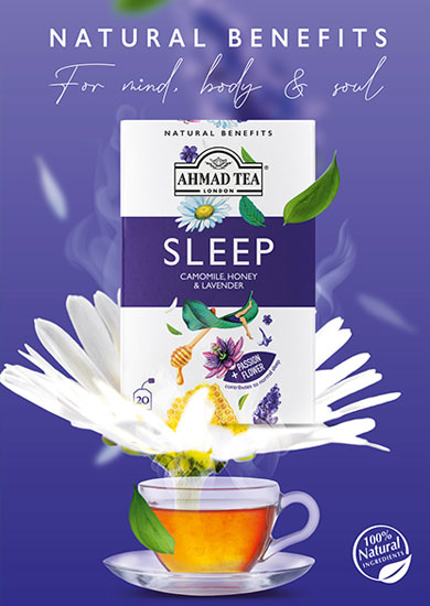 Ahmad Tea Sleep, Camomile, Honey & Lavender Flavor
